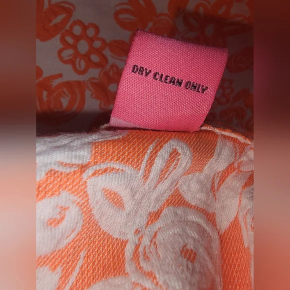 Floral Orange Brocade Sleeveless Dress - Picture 5 of 7